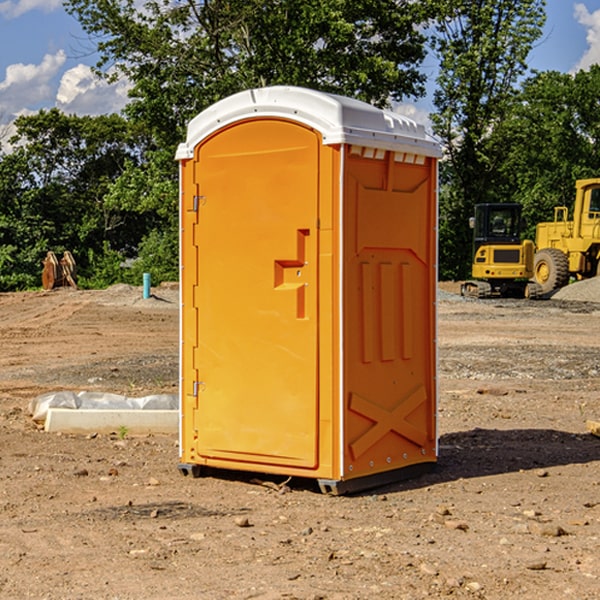 how often are the porta potties cleaned and serviced during a rental period in Garnett KS